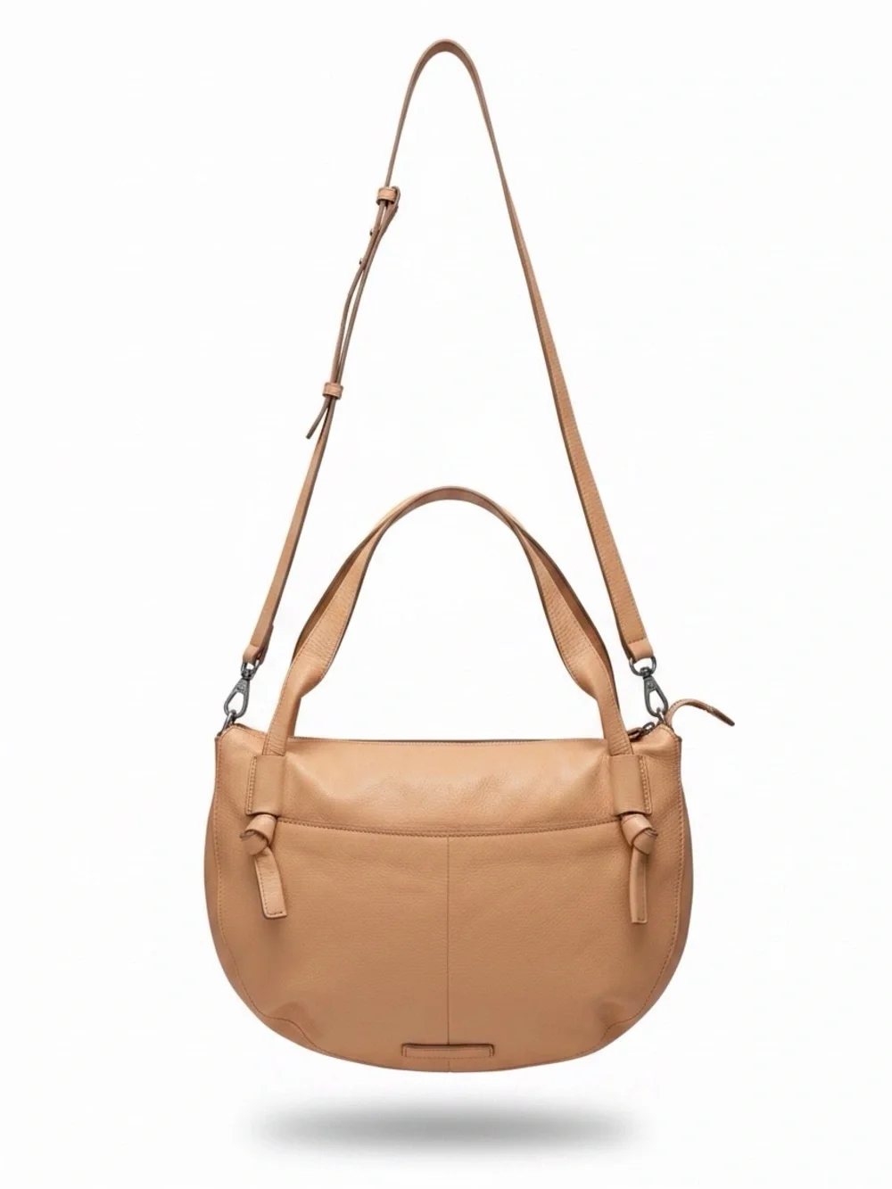 Lucky Brand Genuine Leather Peach Hobo Shoulder Crossbody Bag